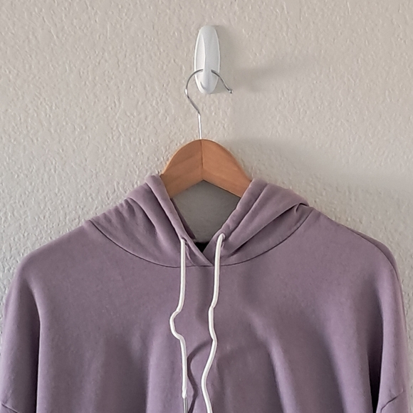 MATE the Label Cropped Hoodie Sweatshirt French Terry Eco Workout Gym - Picture 3 of 8